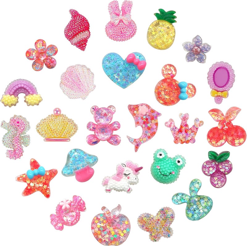 DNT Cute bling Shoe Charms for Girls Cute Shoe Charms for Adults Teens Kids Kawaii Shoe Decoration Charms for Clog Sandals Birthday Party Gift - Image 1